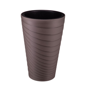 Doniczka okrągła TWISTA 25x37cm brąz